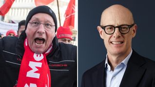 Der einstige Arbeiterführer Uwe Hück (li.) und der neue Porsche-Chef Michael Leiters kennen sich seit 20 Jahren.